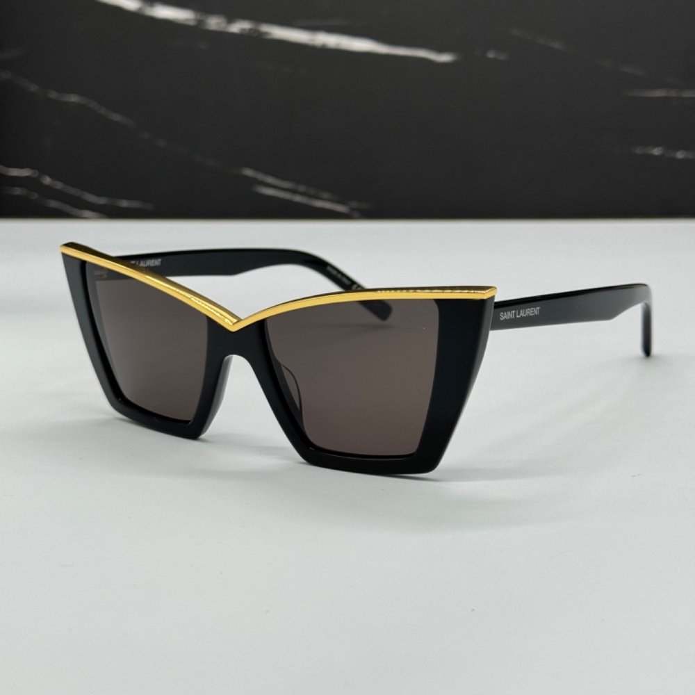 NEW SAINT LAURENT CAT EYE WOMEN SUNGLASSES SL 570 001 - Picture 4 of 14